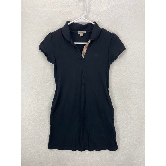 Burberry Navy Blue Cotton Pique Polo T Shirt Dress Size 12Y